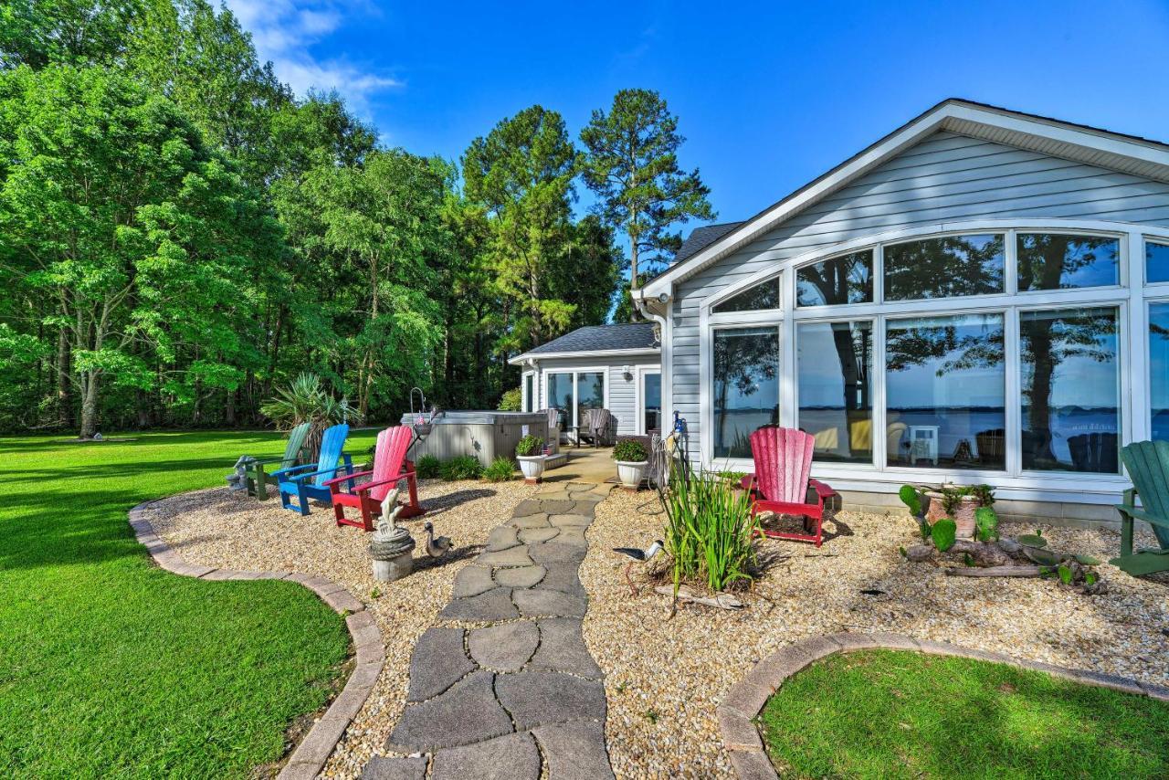Bayfront Blounts Creek Home Private Beach And Dock! Whichard Beach Екстериор снимка