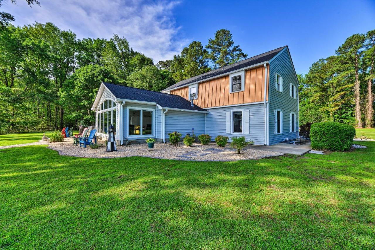 Bayfront Blounts Creek Home Private Beach And Dock! Whichard Beach Екстериор снимка