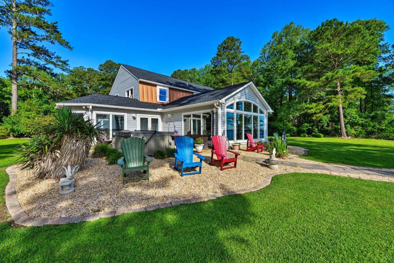 Bayfront Blounts Creek Home Private Beach And Dock! Whichard Beach Екстериор снимка